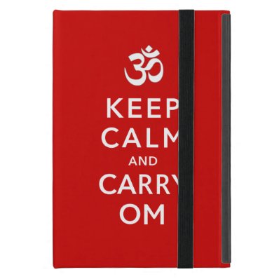Keep Calm and Carry Om Red iPad Mini Case