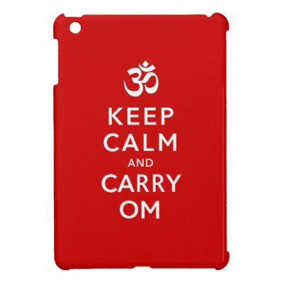 Keep Calm and Carry Om Red iPad Mini Case