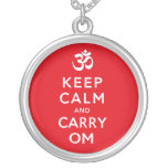 Keep Calm and Carry Om Sterling Silver