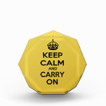 Keep Calm and Carry On Acrylic Award