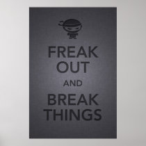keep calm and carry on angry ninja poster