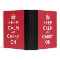 Keep Calm And Carry On binders