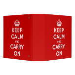 Keep Calm And Carry On Binders