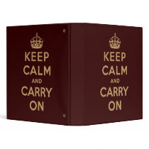 Keep Calm And Carry On binders