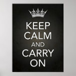 Keep Calm and Carry On Black Print