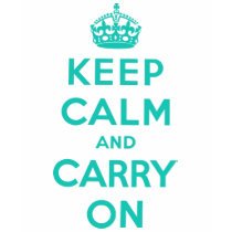 Keep Calm and Carry on Blue T-Shirt