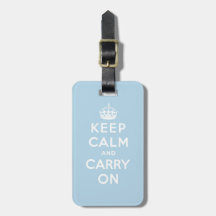 keep calm and carry on blue tags for luggage