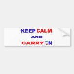 KEEP CALM AND CARRY ON BUMPER STICKERS