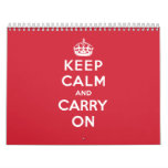 Keep Calm And Carry On calendars