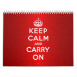 Keep Calm And Carry On Wall Calendar