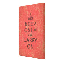 Keep Calm and Carry On Canvas Print