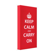 Keep Calm and Carry On Canvas Print