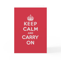 Keep Calm And Carry On Greeting Cards