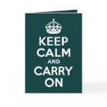 Keep Calm And Carry On Card