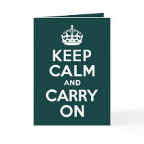Keep Calm And Carry On Card
