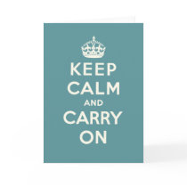 Keep Calm And Carry On Card