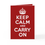Keep Calm And Carry On Card