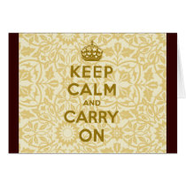 Keep Calm And Carry On Greeting Card