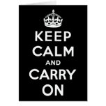 Keep Calm And Carry On Card