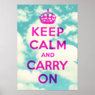 Keep Calm and Carry On : Clouds Poster