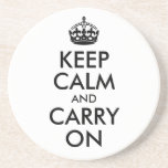 Keep Calm and Carry On Coaster