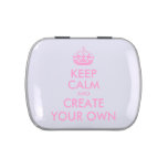 Keep Calm and Carry On Create Your Own | Pink Jelly Belly Tin at Zazzle