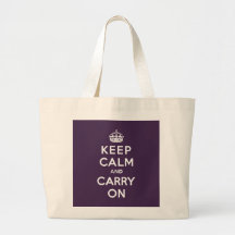 Keep Calm and Carry On Dioxazine Purple Bag