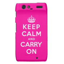 Keep Calm and Carry On Droid RAZR Case