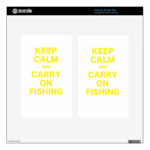Keep Calm and Carry On Fishing Kindle Fire Skins