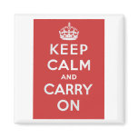 Keep Calm and Carry On Fridge Magnet