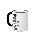 Keep Calm and Carry On Graduate mugs