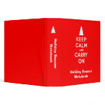 Keep Calm and Carry On Holidays binders