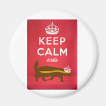 Keep Calm and Carry On Honey Badger Fridge Magnets
