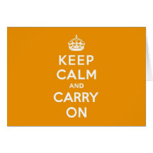 Keep Calm and Carry On Indian Yellow Greeting Card