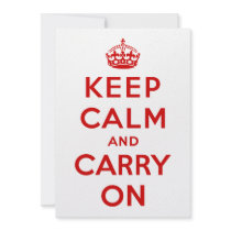 Keep Calm and Carry On Invitation