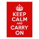 Keep Calm and Carry On Invitation