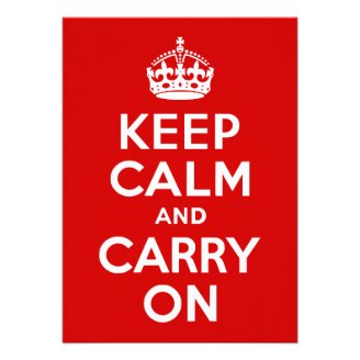 Keep Calm and Carry On Invitation