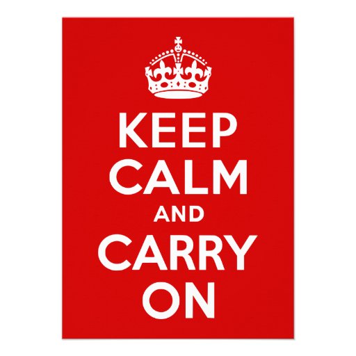 Keep Calm and Carry On Invitation