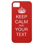 Keep Calm And Carry On iPhone 5 Case