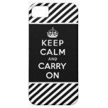 Keep Calm and Carry On iPhone 5 Case Black White