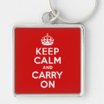 Keep Calm and Carry On Keychain
