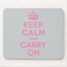 Keep Calm And Carry On. Light Pink. Best Price. Mousepad
