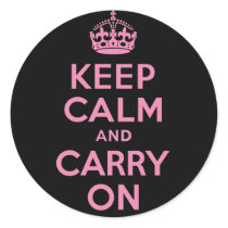 Keep Calm And Carry On. Light Pink. Best Price. Sticker