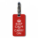 Keep Calm And Carry On Luggage Tag
