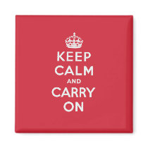 Keep Calm And Carry On Refrigerator Magnet