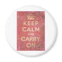 Keep Calm And Carry On Fridge Magnet