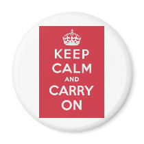 Keep Calm And Carry On Magnets