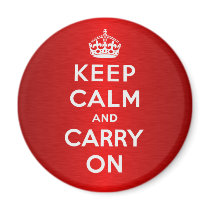 Keep Calm And Carry On Refrigerator Magnet