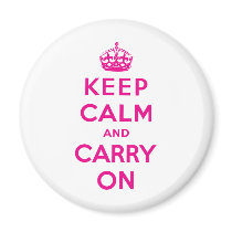 Keep Calm And Carry On Fridge Magnet