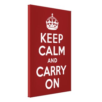 Keep Calm and Carry On Maroon Wrapped Canvas Gallery Wrap Canvas